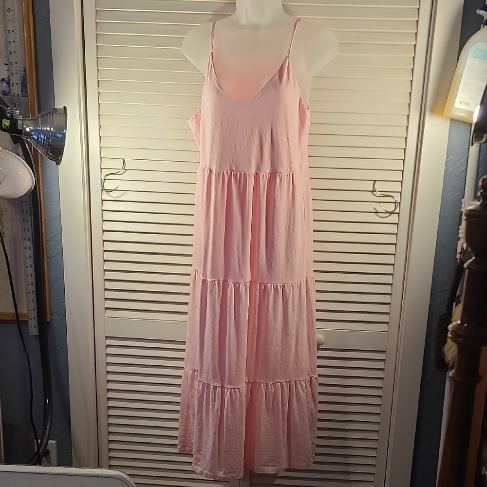 Old Navy Pink Tiered Ruffled Sundress